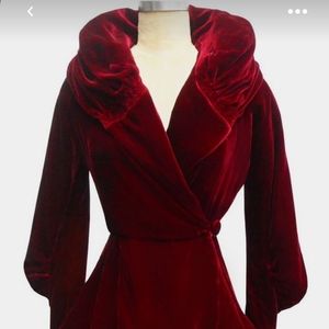 Trashy Diva Burgundy Velvet Coat